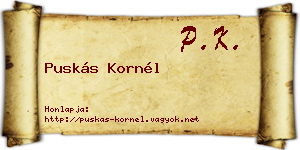 Puskás Kornél névjegykártya